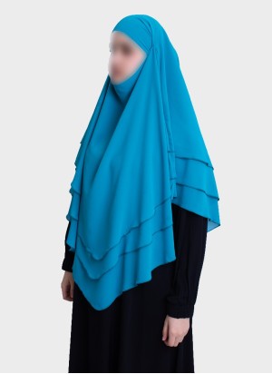 Dreilagiger Chiffon Khimar mit elegantem Fall | Hoor Al Ayn