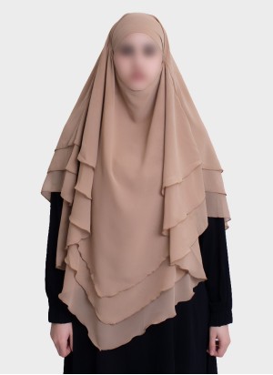 Dreilagiger Chiffon Khimar mit elegantem Fall | Hoor Al Ayn