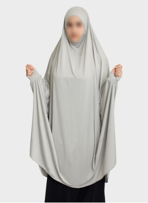 Langer Stretch Khimar mit Kinnabdeckung – Hoor Al Ayn