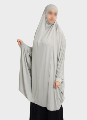Langer Stretch Khimar mit Kinnabdeckung – Hoor Al Ayn