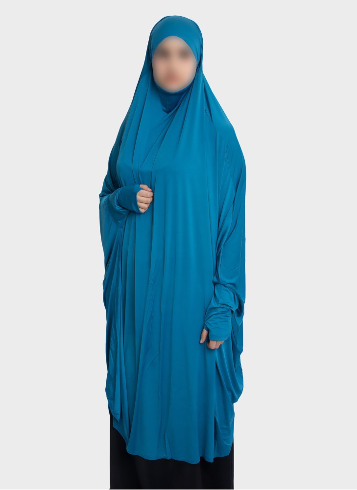 Langer Stretch Khimar zum Binden mit Daumenarmstulpen– Hoor Al Ayn Eigenkollektion