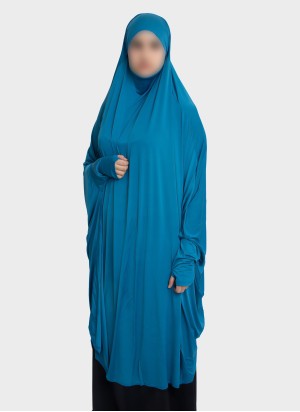 Langer Stretch Khimar zum Binden mit Daumenarmstulpen– Hoor Al Ayn Eigenkollektion