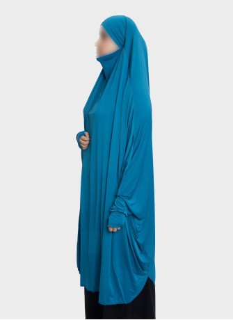 Langer Stretch Khimar zum Binden mit Daumenarmstulpen– Hoor Al Ayn Eigenkollektion