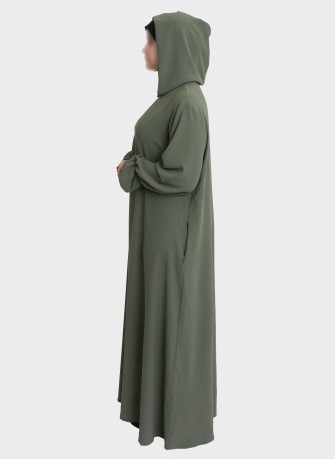 Elegante Gebets-Abaya mit Stretch-Hijab | Gebetskleidung – Hoor Al Ayn