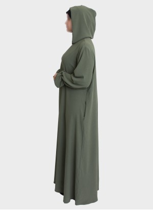 Elegante Gebets-Abaya mit Stretch-Hijab | Gebetskleidung – Hoor Al Ayn
