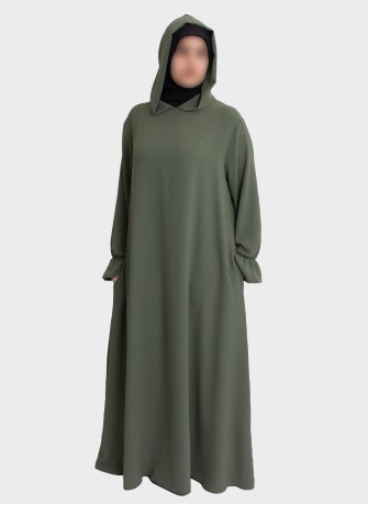 Elegante Gebets-Abaya mit Stretch-Hijab | Gebetskleidung – Hoor Al Ayn